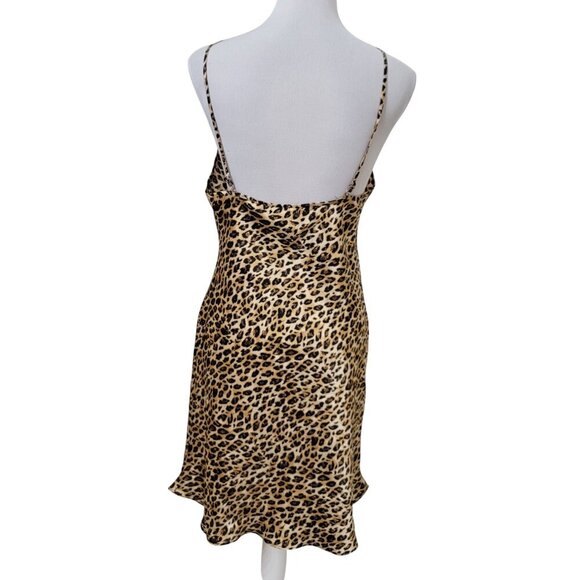 gilligan o'malley Size M Leopard/Cheetah Mini Slip Dress, Excellent Used Cond. - Picture 4 of 11